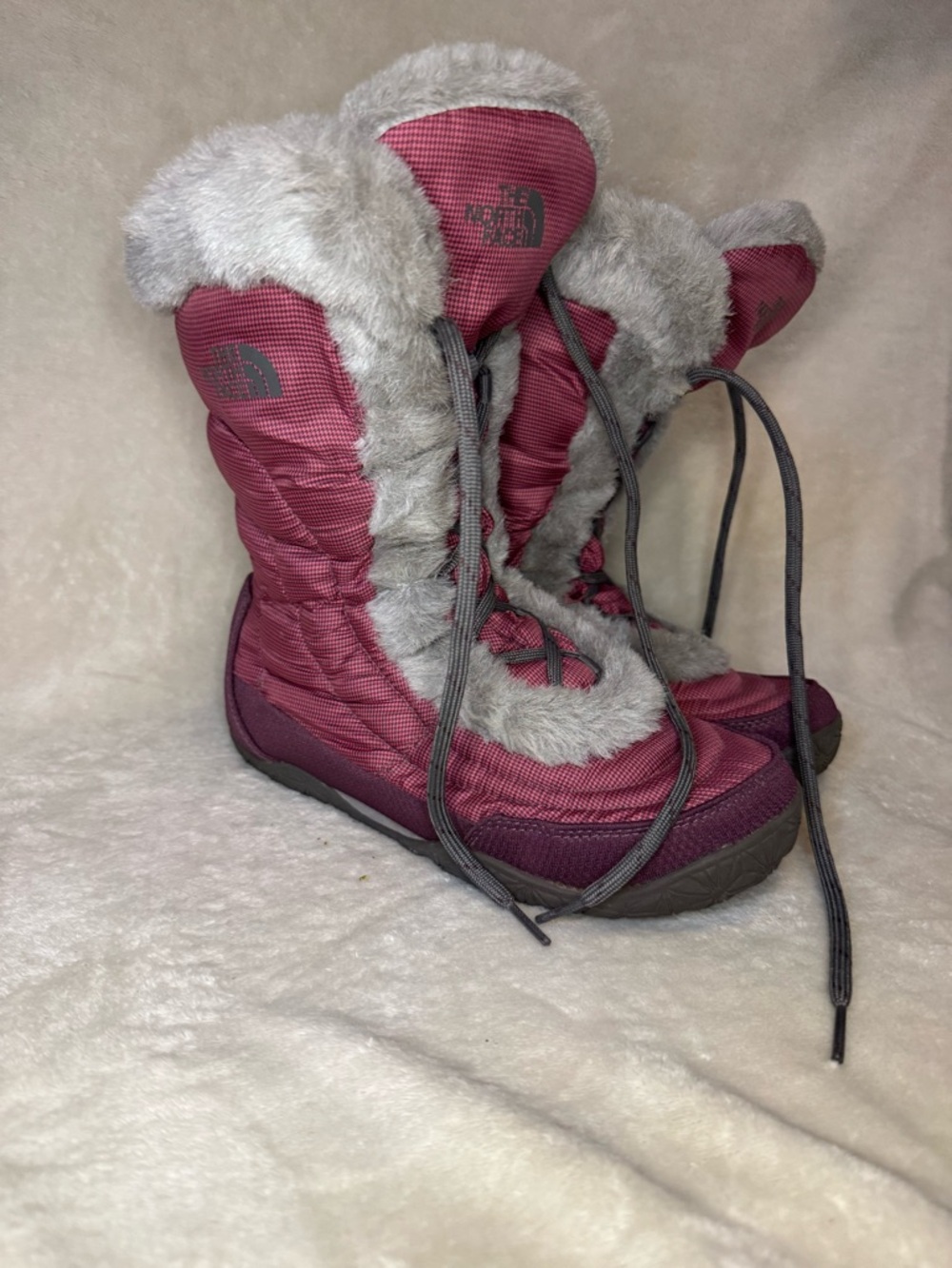 The North Face Snow Boots Women’s 7 Fur Trim Lace Up Winter Boots